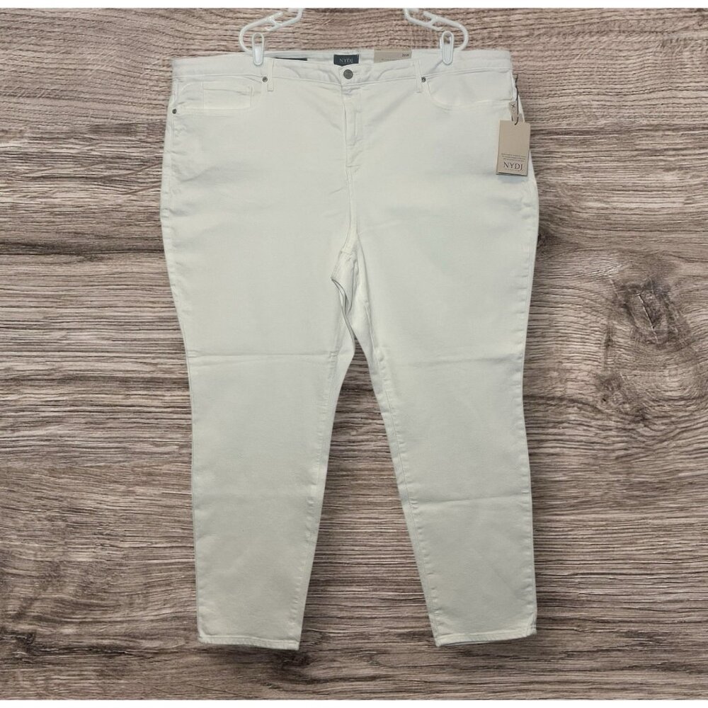 NYDJ Women’s Denim White Plus 26W Ami Skinny Jeans LiftXTuck Technology NWT